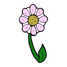 comic cartoon flower N93