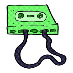 comic cartoon cassette tape N8