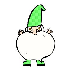 comic cartoon tiny santa N5