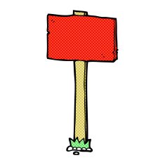 comic cartoon signpost N4