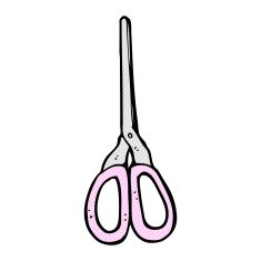 comic cartoon scissors N11