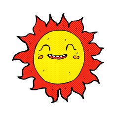comic cartoon happy sun N3