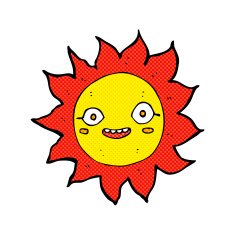 comic cartoon happy sun N4