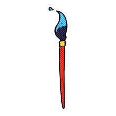 comic cartoon artist's brush N9