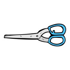 comic cartoon scissors N12