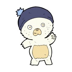 cute comic cartoon polar bear N7