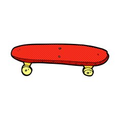 comic cartoon skateboard N18