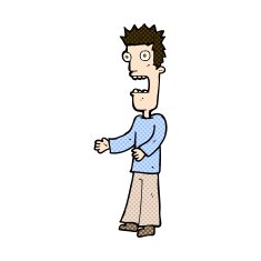 comic cartoon man freaking out N3
