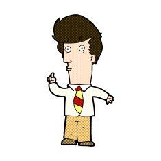 comic cartoon man with question N3