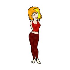 comic cartoon attractive girl N6