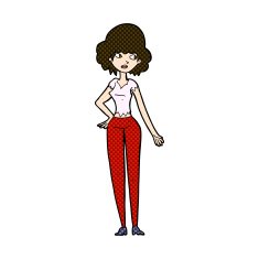 comic cartoon pretty woman N76