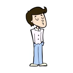 comic cartoon calm man N3