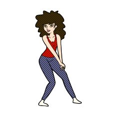 comic cartoon woman posing N8