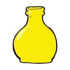comic cartoon old glass vase N3