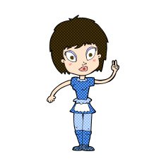 comic cartoon maid N12