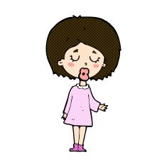 comic cartoon woman explaining her point N12