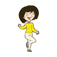 comic cartoon laughing woman N3