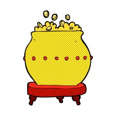 comic cartoon pot of gold N2