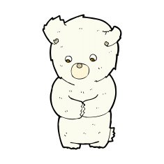 cute comic cartoon polar bear N9