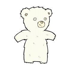 cute comic cartoon polar bear N10