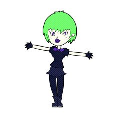 comic cartoon vampire girl N69