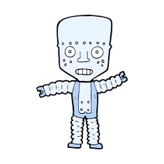 comic cartoon robot N55