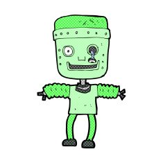 comic cartoon robot N56