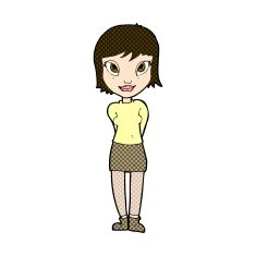 comic cartoon pretty girl N30