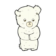 cute comic cartoon polar bear N12