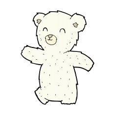 cute comic cartoon polar bear N13