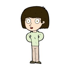 comic cartoon staring woman N13