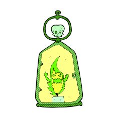 comic cartoon spooky lantern N8