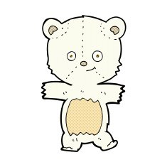 cute comic cartoon polar bear N15