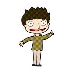 comic cartoon happy boy N67