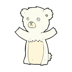 cute comic cartoon polar bear N16