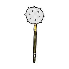 comic cartoon medieval mace N4