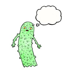 cartoon spooky ghost with thought bubble N48