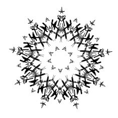 Lace black ethnic ornament drawn coal
