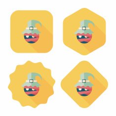 wizard flat icon with long shadow eps10 N8