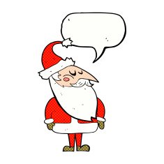 cartoon santa claus with speech bubble N218