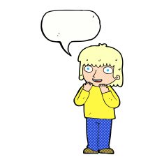 cartoon excited person with speech bubble N11