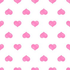 Seamless pink hearts vector background