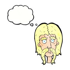 cartoon man with long mustache thought bubble N11