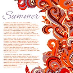 Abstract hand-drawn curly wave pattern