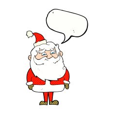 cartoon santa claus with speech bubble N221