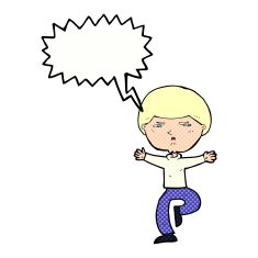 cartoon angry man with speech bubble N99