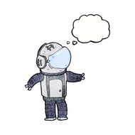 cartoon astronaut with thought bubble N127