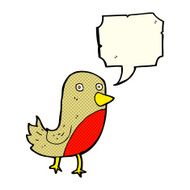 cartoon robin with speech bubble N52
