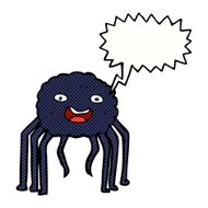 cartoon spider with speech bubble N21