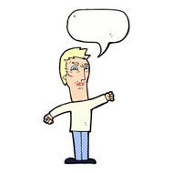 cartoon annoyed man with speech bubble N91